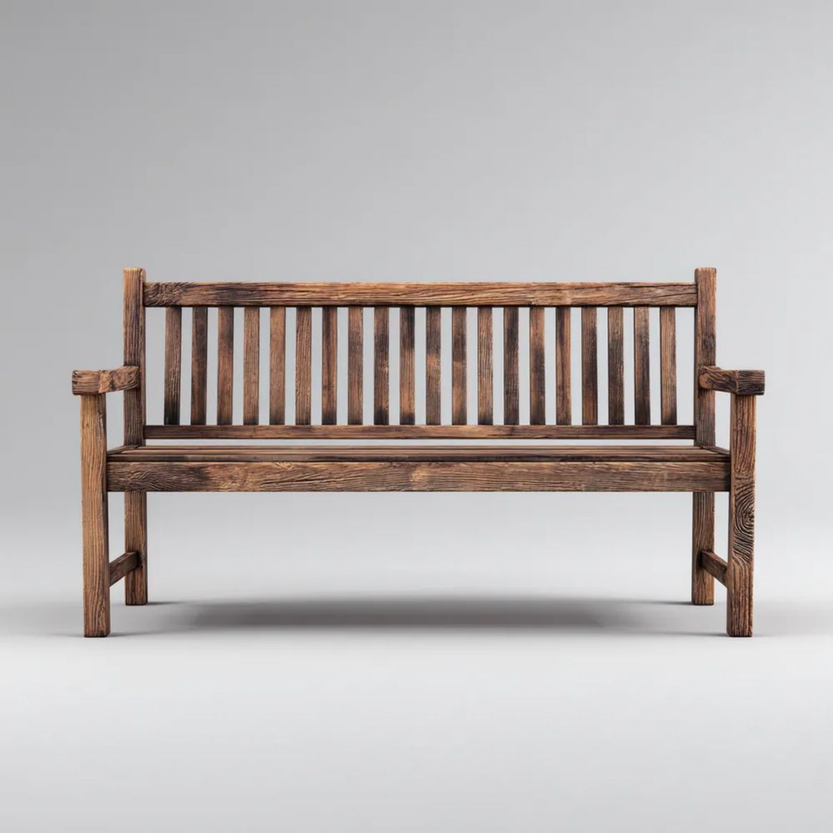 Ławka ogrodowa, 3 ciemnobrązowe kwadraty prostokątne ogrodowe ławka ogrodowa w bellolity drewno 150 x 65 x 90 cm