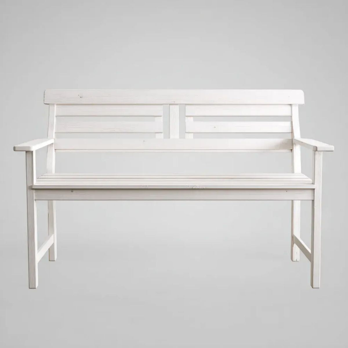 Ławka ogrodowa, Ogród Ławka 2 Białe w Pianku, 120 x 60 x 90 cm