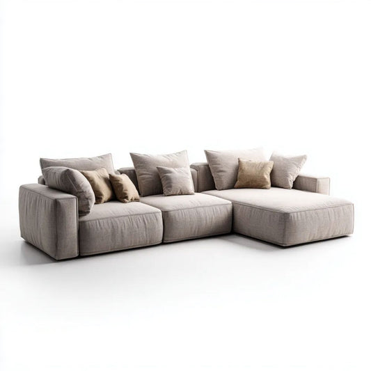 Sofa, 3-osobowa poliestrowy sofa z melancholijnym, 290 x 170 x 85 cm